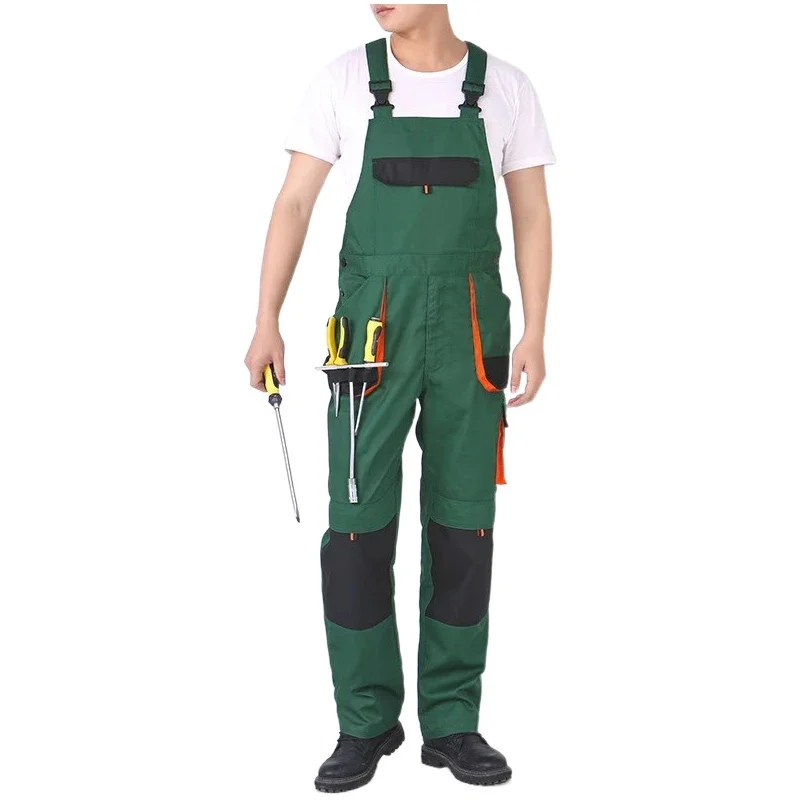 Work Overalls for Man Carpenter Overalls Two Tone Work Wear Mens Overalls Jumpsuit Industrial Labor Protection Clothes