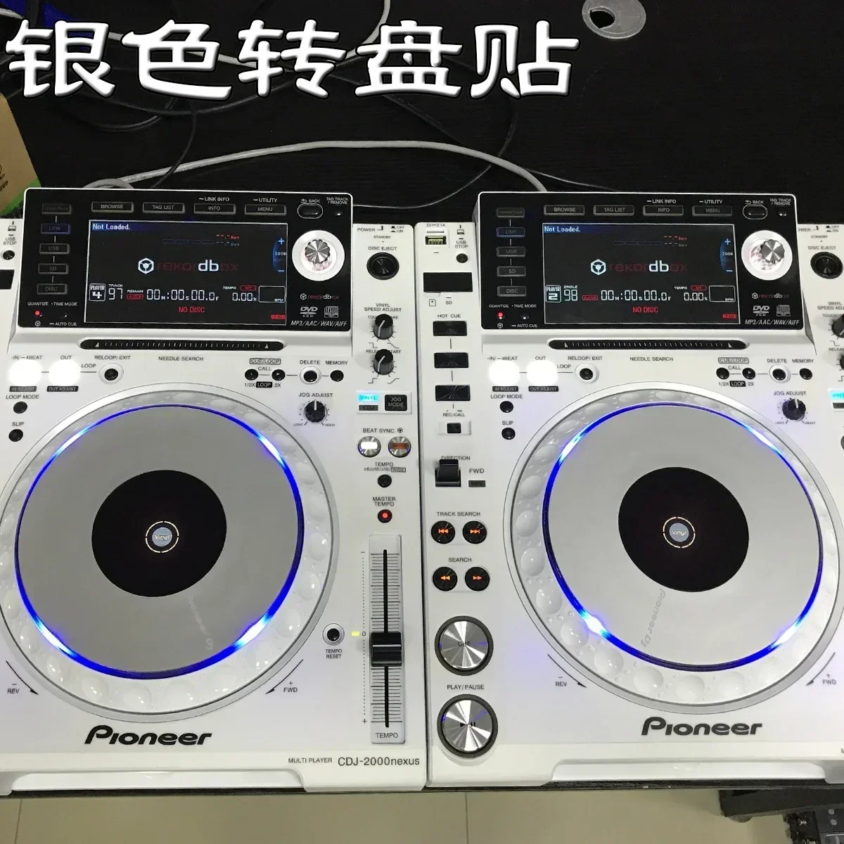 suitable for Pioneer Wheel Sticker Silver Large XDJ XZ 1000 CDJ3000  Controller macchina  Skin nuovo di zecca