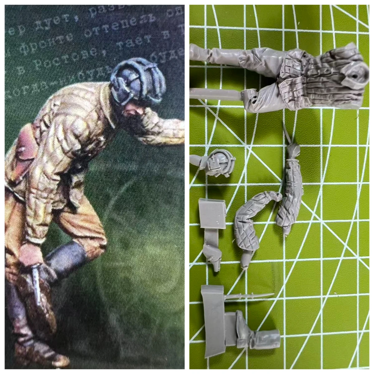 

Top Secret 1/35 Cast Resin Model Soviet Tank Driver Scene Model Toy Unpainted