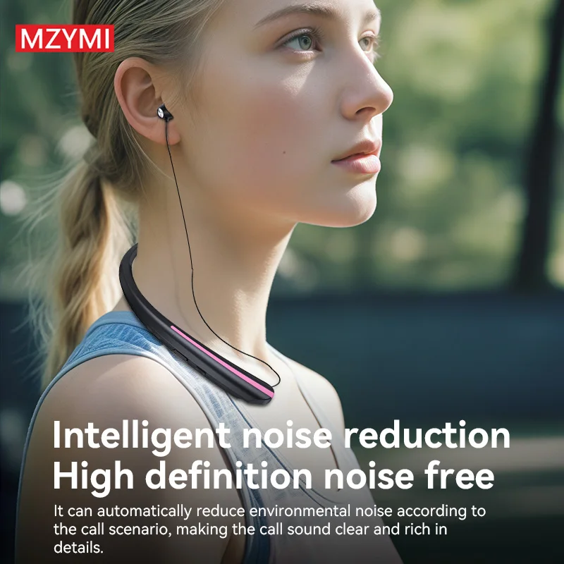 mzymi HX801 Neckband Bluetooth Headphone Wireless Sport HiFi Stereo In Ear Headset Adjustable Earbud Line With Mic For XIAOMI