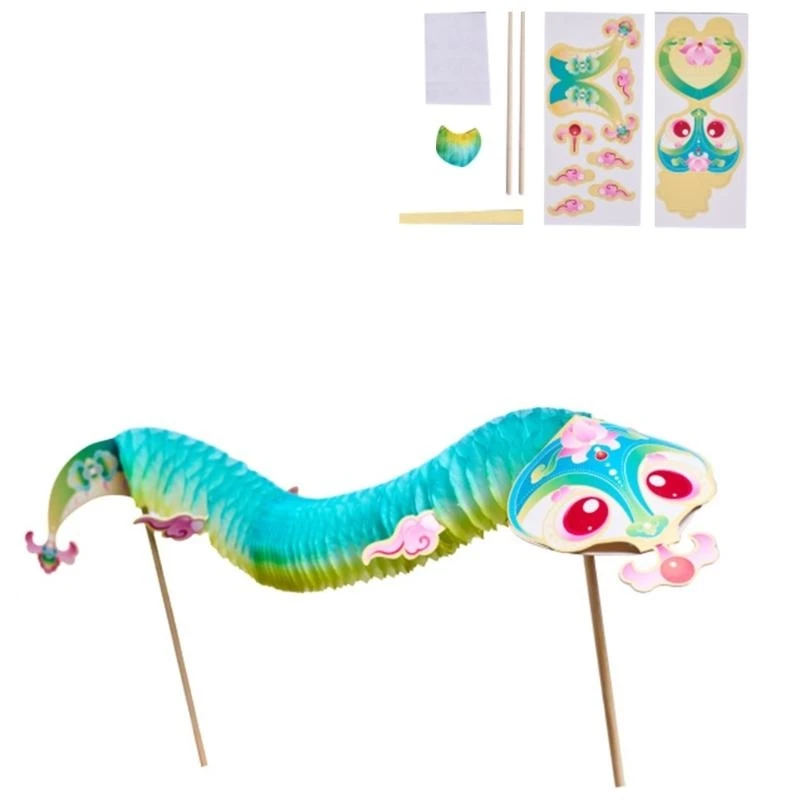 DXAE 3D 댄스 뱀 어셈블리 장난감 키드 십대 수제 중국 종이 인형 공예품 세트