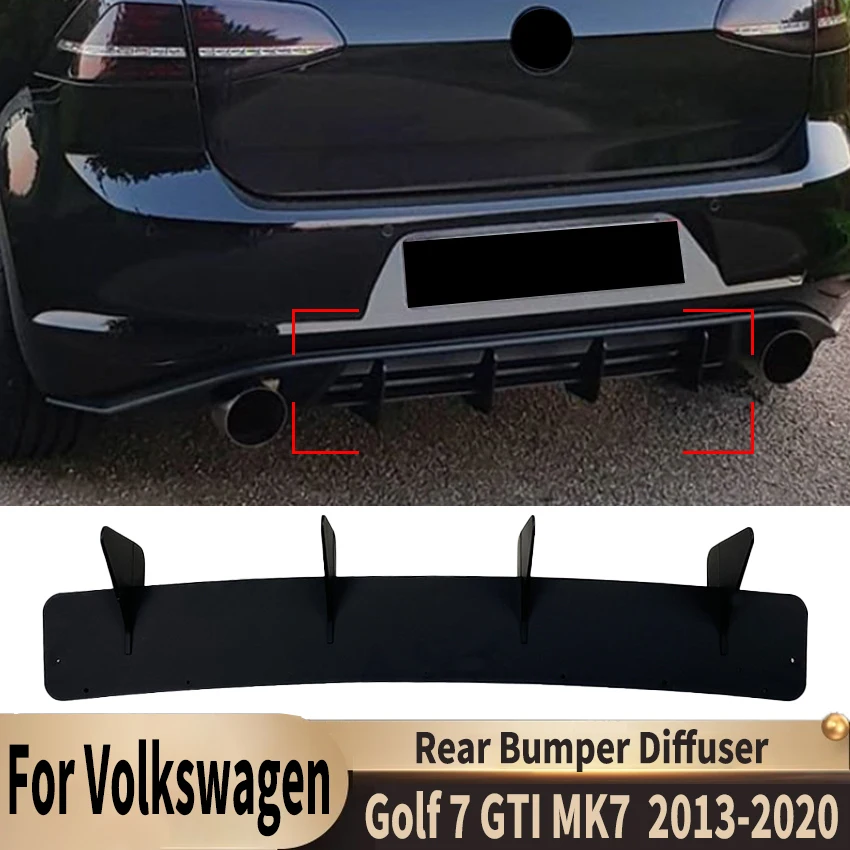 

For Volkswagen Golf 7 GTI MK7 2013-2020 Car Rear Bumper Diffuser Spoiler Rear Apron Flaps Rear Splitters Body Kits