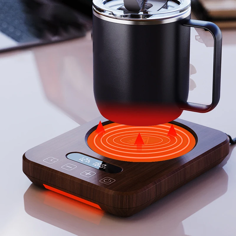 Chauffe-tasse 80 ° Chauffe-tasse à café à température réglable C, avec minuterie, Base chauffe-thé et lait à température constante pour usage domestique