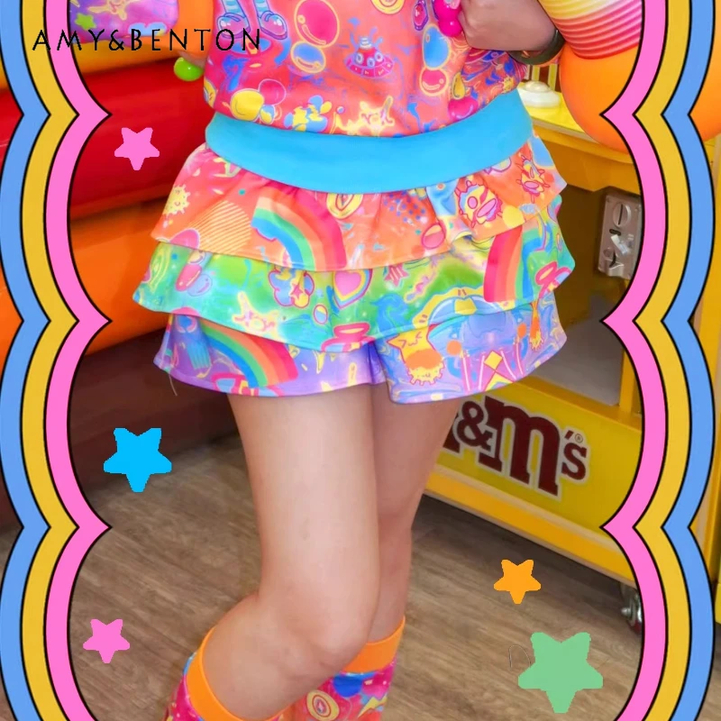 

Original Design Colorful Multi-layer Subculture Women's Cake Skirt Japanese New Cute Versatile Age-reducing Short Skirts ladies