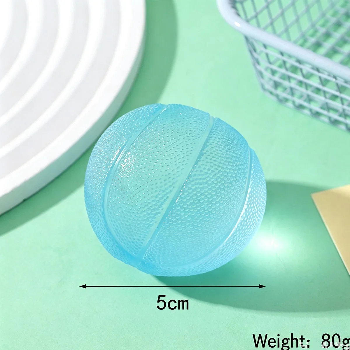 Solid Color Malt Sugar Squishy Balls, 4 Styles Soccer  Basketball Squeeze,Fun Stress Relief Fidget for Office Workers & Students