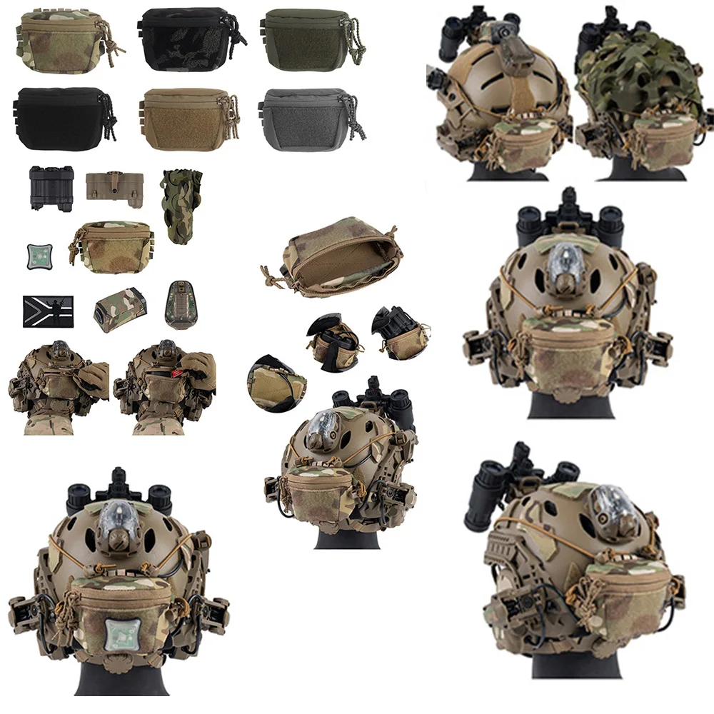في الهواء الطلق الصيد CS لعبة الرياضة SC خوذة حقيبة تخزين خوذة الملحقات مزدوجة سستة التكتيكية لعبة الفيلم الدعائم #1