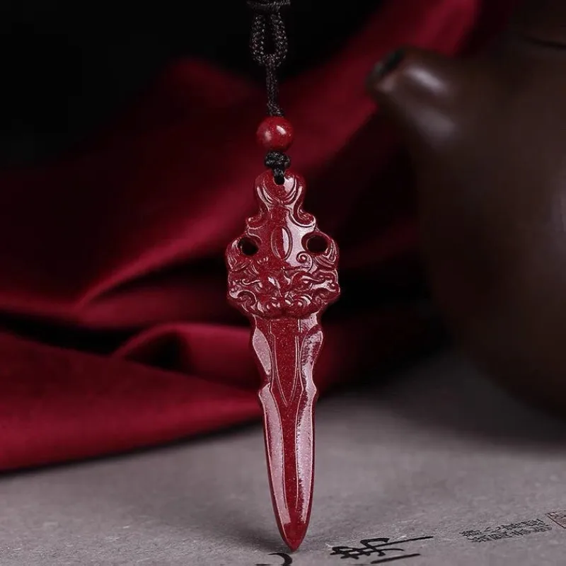 

Natural Cinnabar Stone Dares To Be A Jay Pendant, Ethnic Style Versatile Pendant