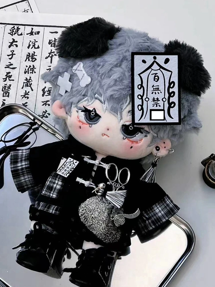 20cm Doll Clothes Earl Prince Black Vintage Ancient Hanfu Customs Suit Stuffed Plushies Plush Doll Accessories Anime Toy For Kid