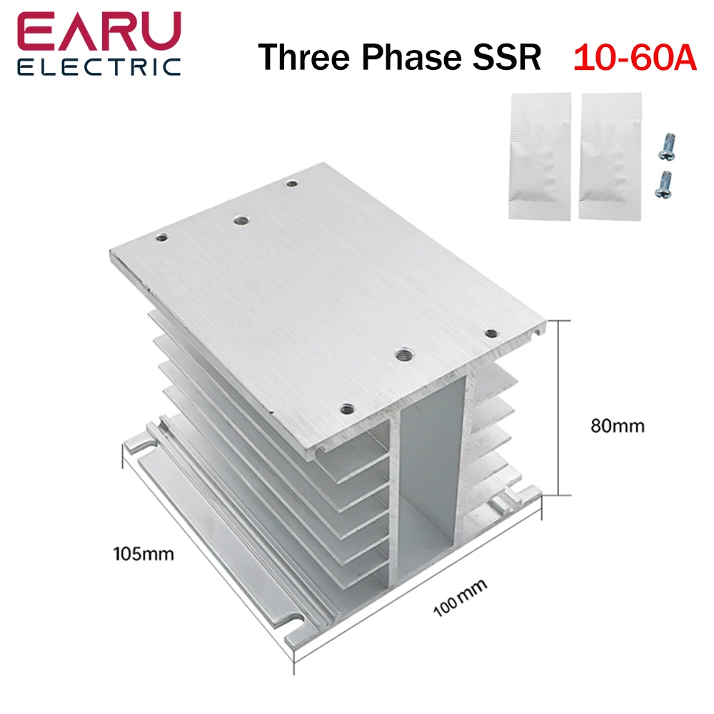 SSR-10DA SSR-40DA SSR 25A 60A 80A 100A 120A Dreiphasiges SSR-Halbleiterrelais DC-Steuerung AC 480V 5-32V Eingang Aluminium-Kühlkörper – Detail 8