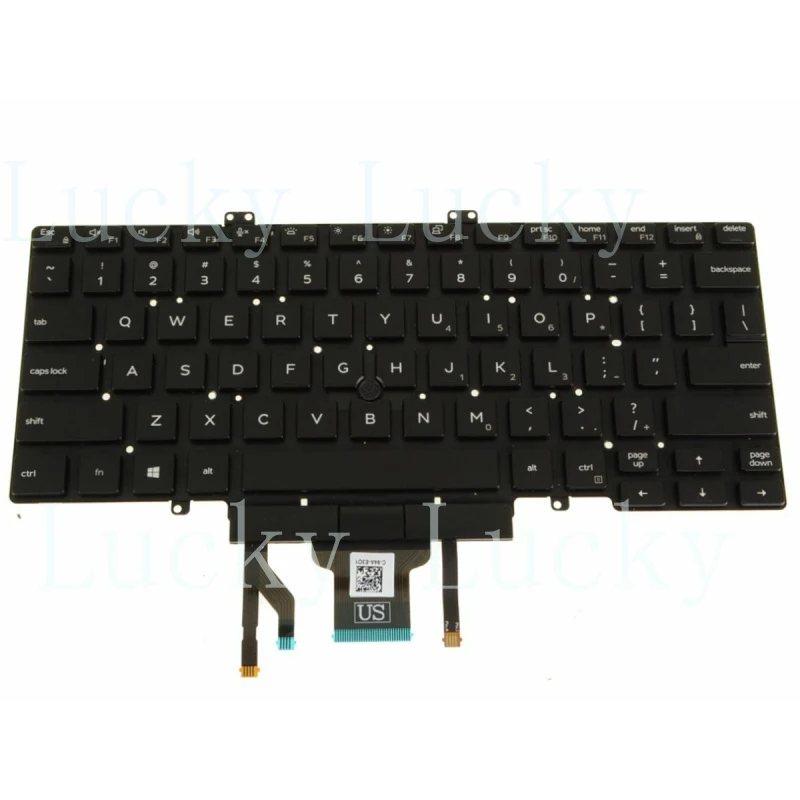 f  03J9FC FOR DELL Latitude 5400 5411 Laptop Backlit Keyboard Dual Point