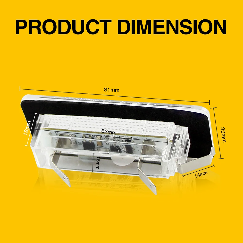 2pcs LED License Plate Lights For Mercedes Benz Smart Fortwo W450/W451/W453 Carossblade/Cabriolet/Coupe 2004 2005 2006 Tail Lamp