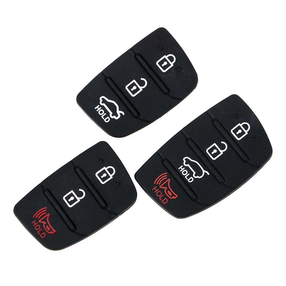 Borracha Car Case Key Cover, 2, 3, 4 Botões, Shell, Auto Acessórios, Peça de substituição, Erro Livre para Hyundai i30, i35, i45, Tucson, Accent
