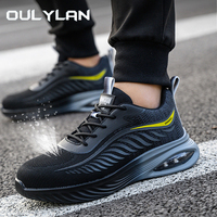 Oulylan Men Work Safety Footwear Air Cushion Security Steel Toe Shoes Puncture-Proof Safety Boot Lightweight Protective Sneakers