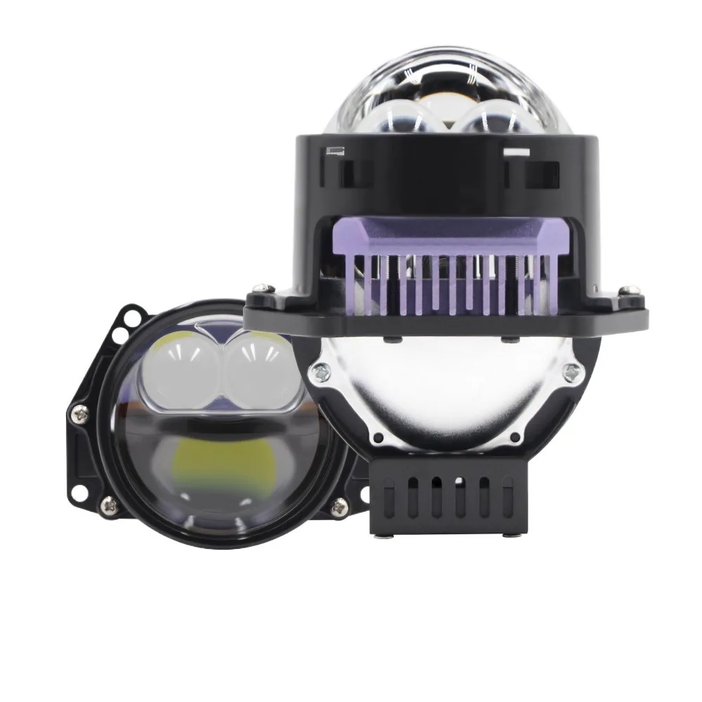 3 inch Bi LED Laser Lens 12V 60W 6000K 30000Lm Car Headlight Retrofit Hi Lo Beam Double Reflector Projector