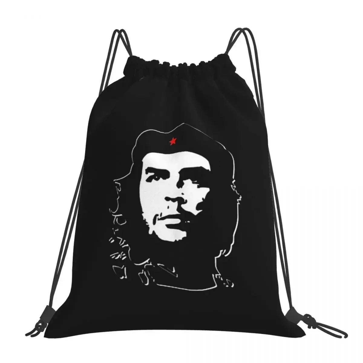 Che Guevara Backpacks Casual Portable Drawstring Bags Drawstring Bundle Pocket Sundries Bag Book Bags For Man Woman Students