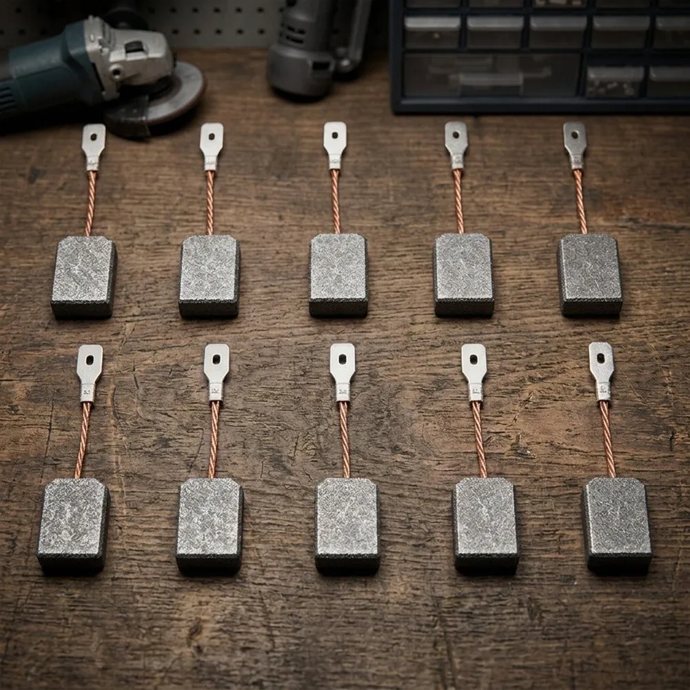 10 Pcs 316055770 Carbon Brushes For WEA15125 WEPBA17-125 Angle Grinder Replacement Parts Power Tool Repair Accessories Set