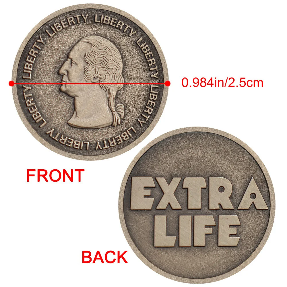 5 قطعة لاعب جاهز واحد اضافية الحياة العملات التجارية الربع تأثيري الدعامة تذكارية عملة عطلة هدايا الحفلات للعائلات
