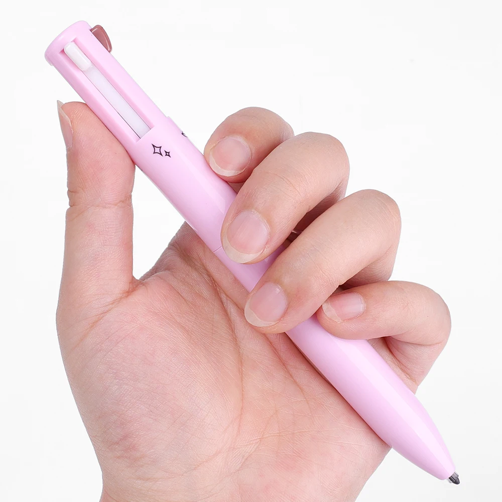 4 in 1 Makeup Pen Eyebrow Eyeliner Highlighter Lip Liner Lips Gloss Pen Multifunctional Convenient Cosmetics Ballpoint Pencil