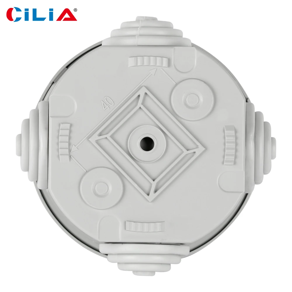 CILIA 1pc Waterproof Junction Box, IP55 Outdoor Electrical Box, Durable PC Plastic Enclosure for Indoor/Outdoor Use， No openi