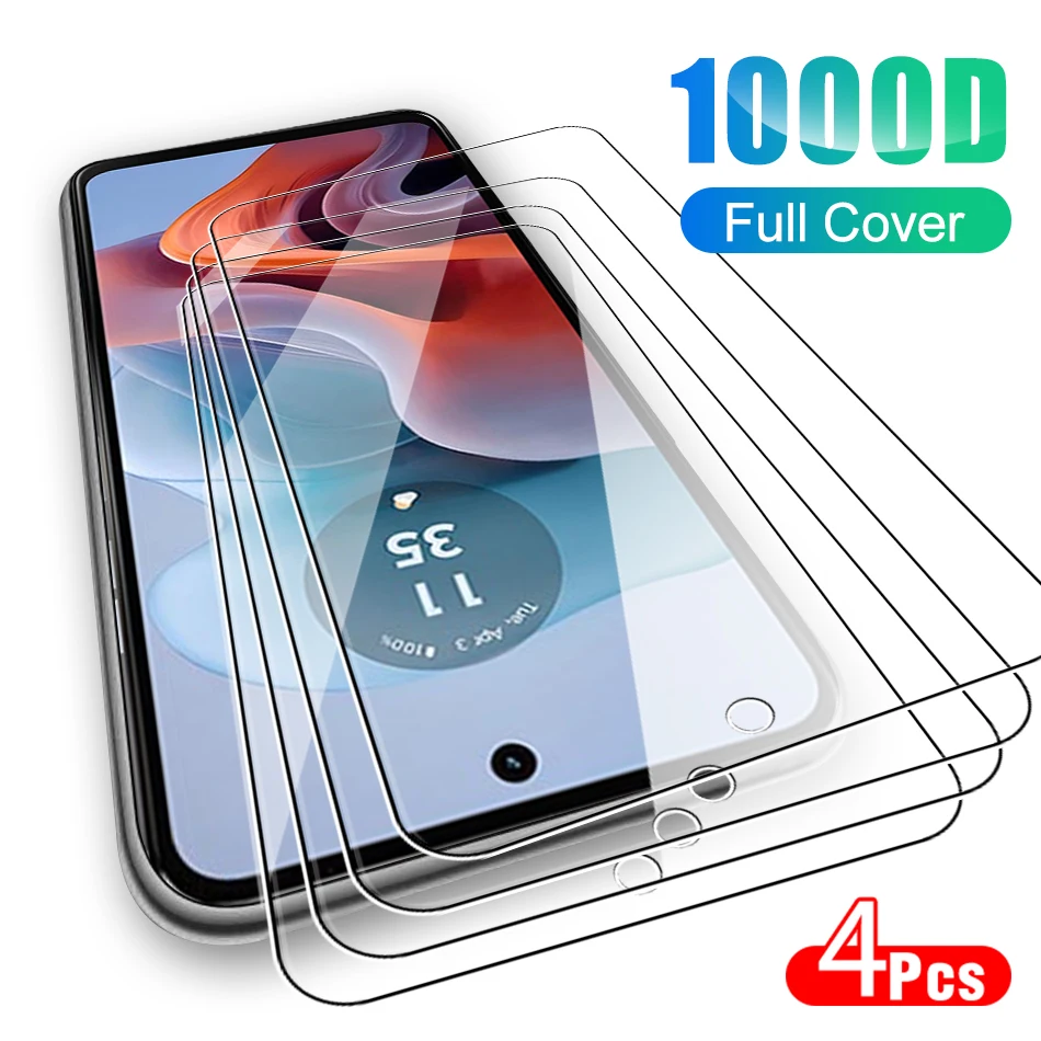 4pcs screen protector For Motorola Moto G34 2023 Full cover Anti-Scratch protective glass motog 34 G 34 34g Clear tempered glass