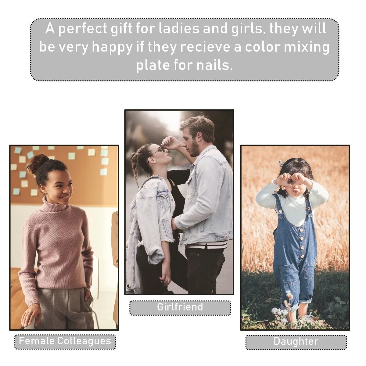 

1 Pc Grids Plate Plastic Plate Watercolor Plate Painting Plate Gouache Plate Color Mixing Plate for Ladies Girls (White)
