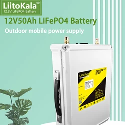 LiitoKala 12.8V/12V 50Ah LiFePO4 battery 5V USB PD/QC3.0 Rechargeable for solar energy electric vehicle battery/14.6V 5A