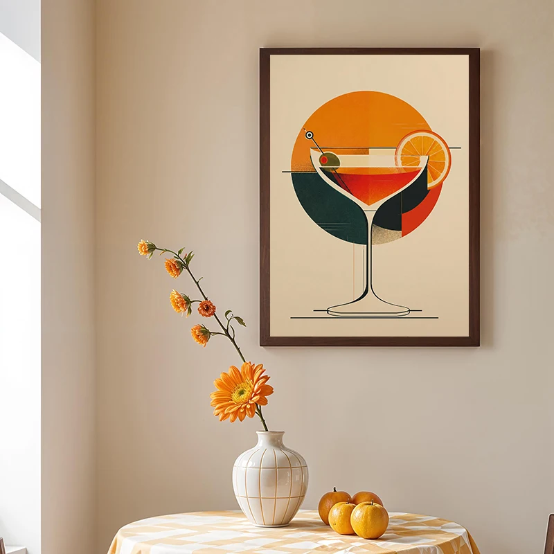 Old Fashioned Cocktail Drinks Mojito Aperol Spritz Illustration Posters Canvas Prints Wall Art Painting Bar Kitchen Home  Decor