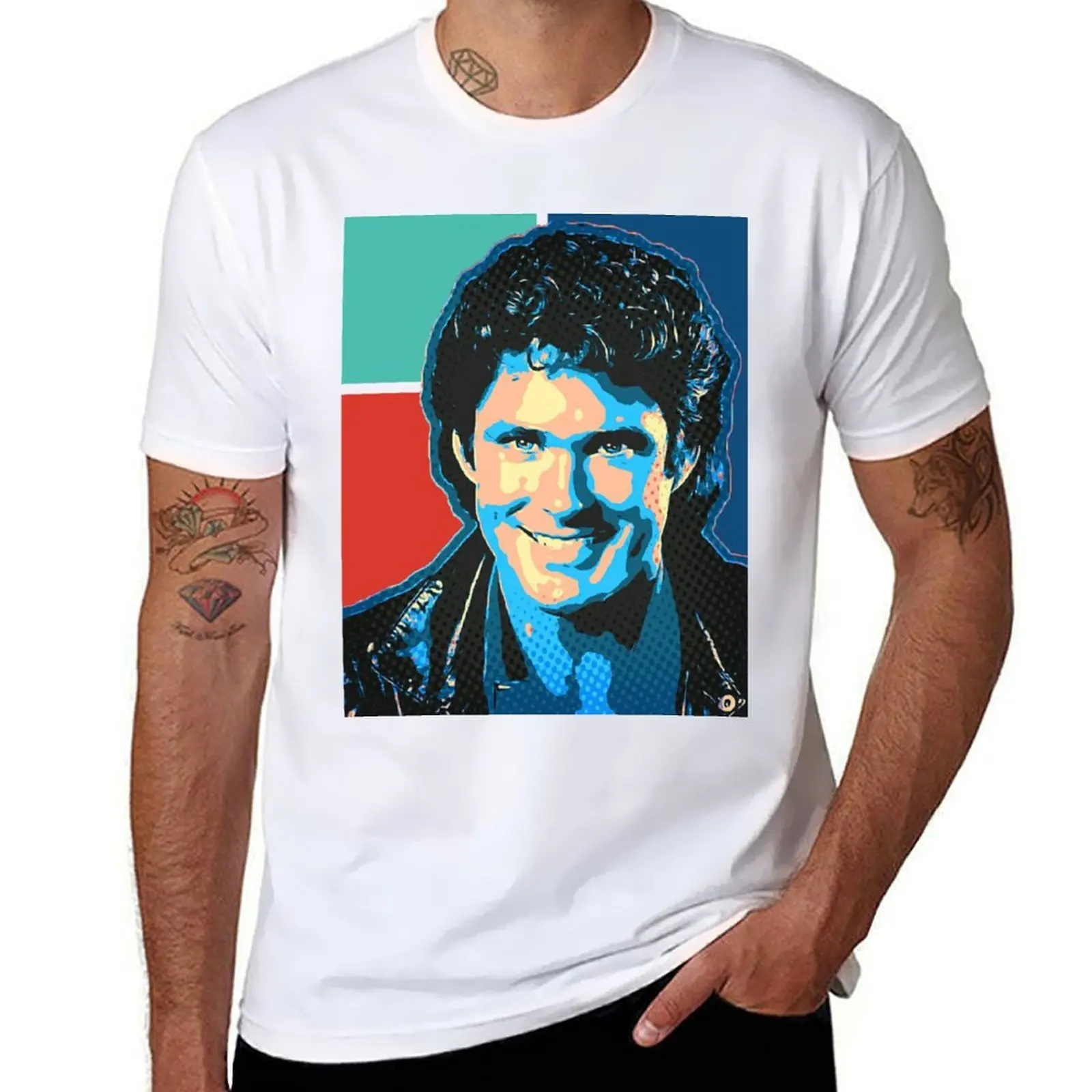 

David Hasselhoff pop art T-Shirt funny t shirts man t shirts designer T-Shirt