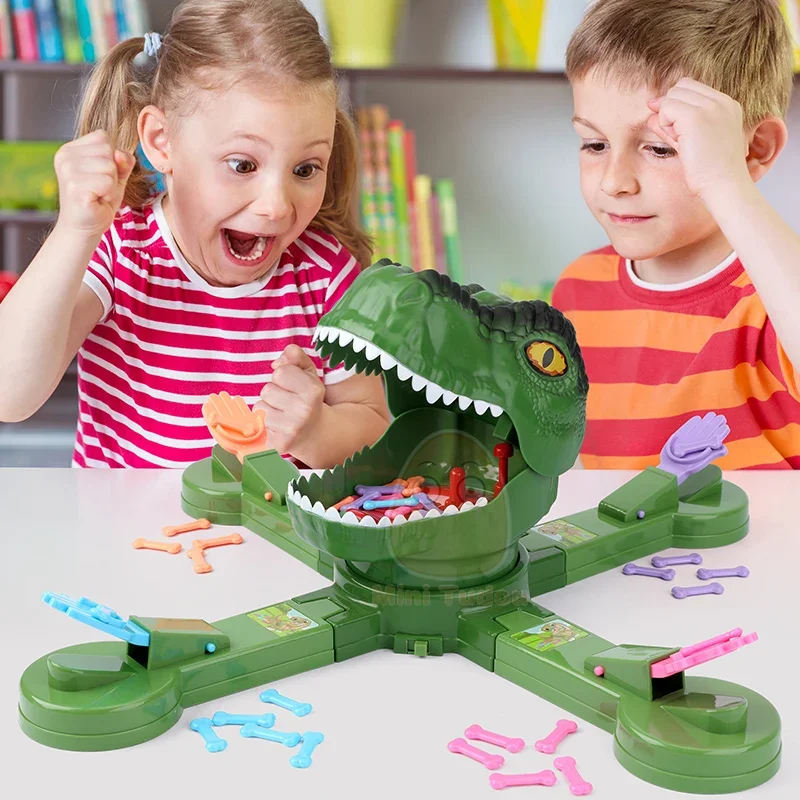 Kids Toy Feeding Dinosaur Electric Multiplayer Interactive Rotate Shot Game Party Competitive Desktop Toys For Children Gifts