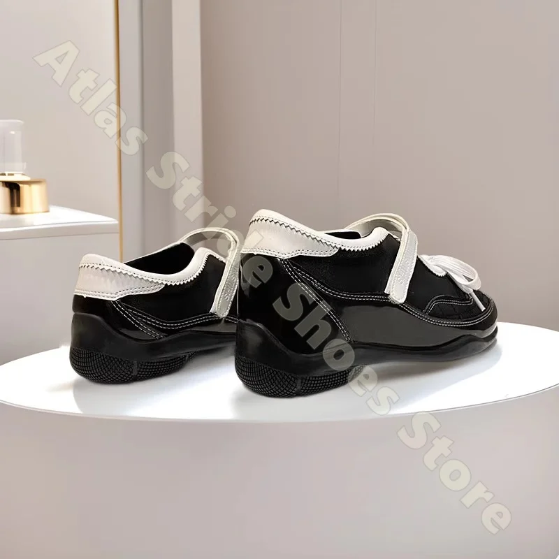 Women Retro Silver Leather Front Strap Sneakers Thick Sole Lace Up Arch Support Casual Comfy Chunky Platform Walking Sport Shoes