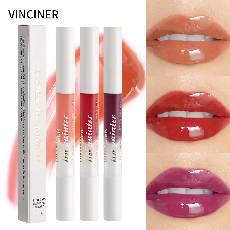 

VINCINER New 12 Color Lip Gloss Shine Luster Moisturizing Texture Plump Lips Long Lasting Non Stick Fashion Liquid Lipstick 2.5g