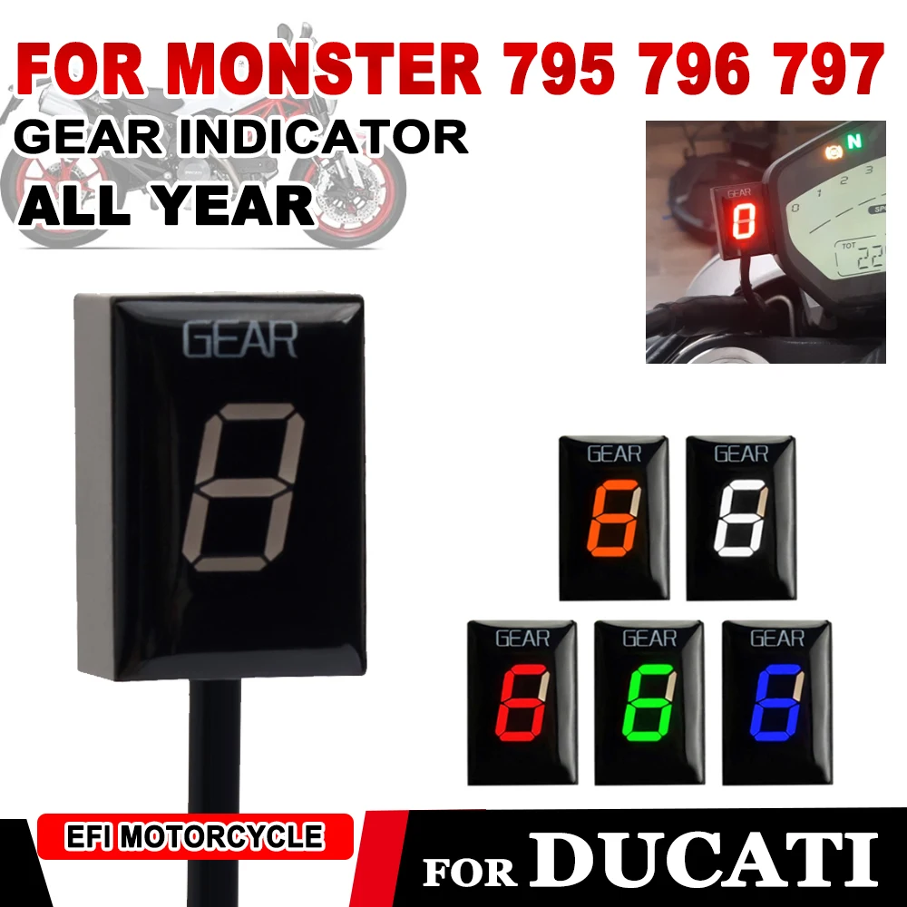 

Gear Indicator For Ducati Monster 795 796 797 Monster796 Corse Stripe Monster795 Motorcycle Accessories 1-6 Gear Display Meter