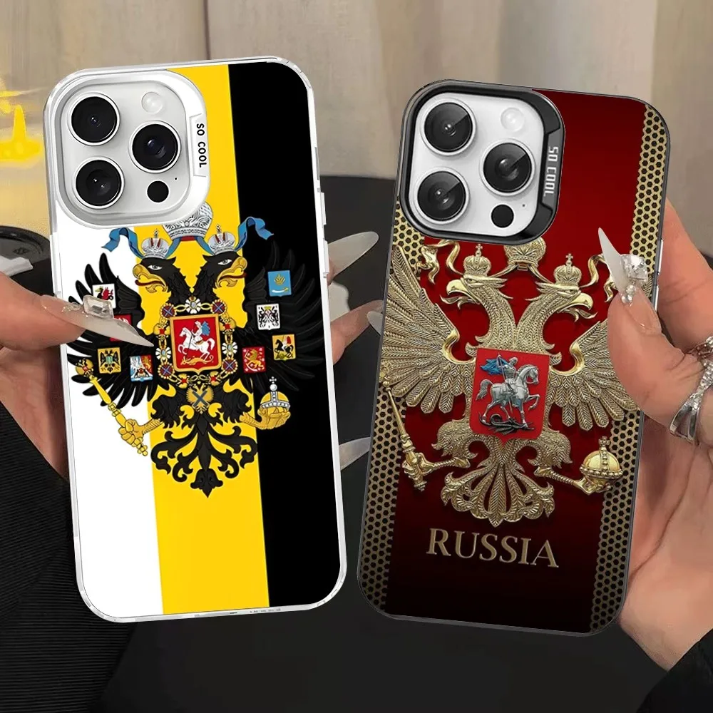 

Russia Russian Flags Phone Case For IPhone 16 15 14 13 12 11 Pro Max X XR XSMAX 8 7 Plus Matte Shockproof Back Cover