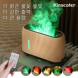 Kinscoter 240ml Flame Air Humidifier Electric Colorful Fire Essential Oil Aroma Diffuser Cool Gift With Remote Control