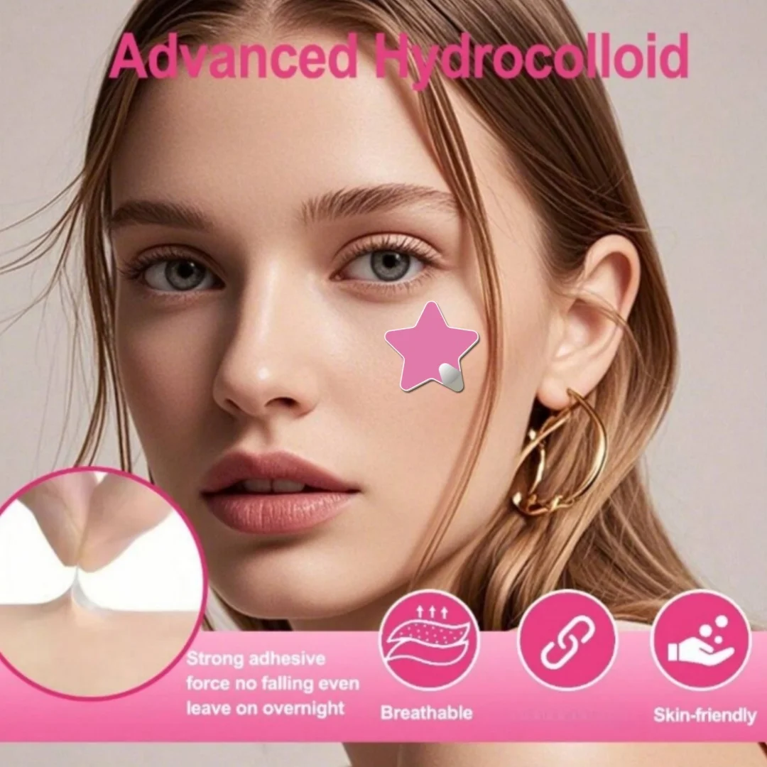 40 pieces of multi-color star acne patches, facial acne patches, concealer acne patches, and pimples patches, ultra-thin