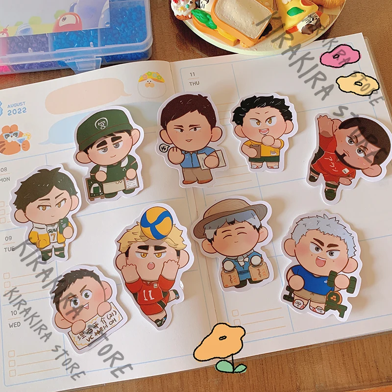 

Cosplay Sticker Kawaii Haikyuu!! Customania Inarizaki High School Decals Anime Adorable Notebook Phone Waterproof Stickers