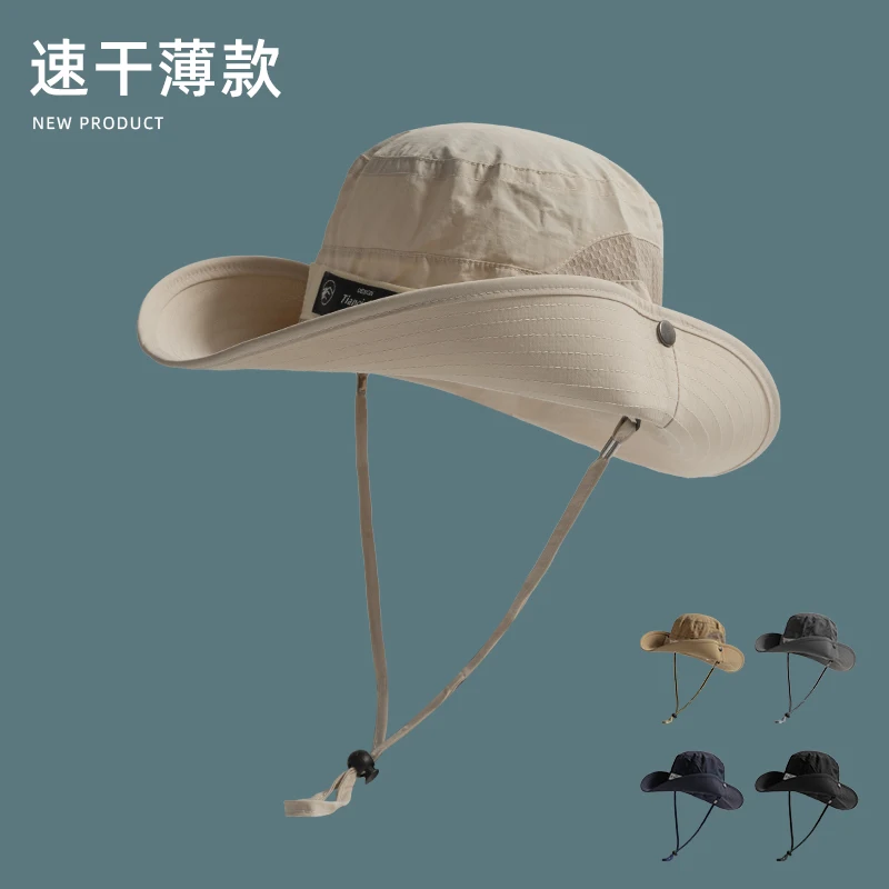 

Sun Hat Women's Outdoor Camping Alpine Cap Quick-Drying Breathable Thin Travel Sun-Proof Bucket Hat Men