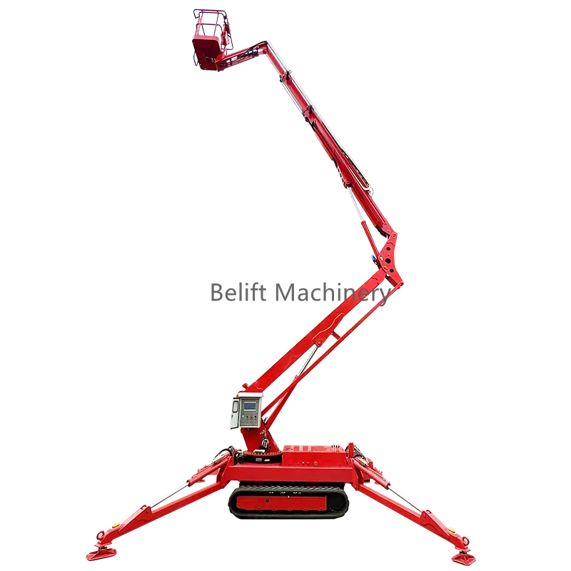 Hydraulic Diesel Electric Rough Terrain Boom Lift Cherry Picker Man Lift Crawler Boom Lift for Aerial Work