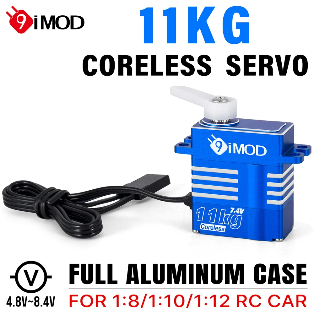 9IMOD RC Digatal Servo 11KG Coreless Metal Gear Servo 4.8-8.4V for 1/8 1/10 1/12 1/18 RC Car RC Helicopter DIY Accessories