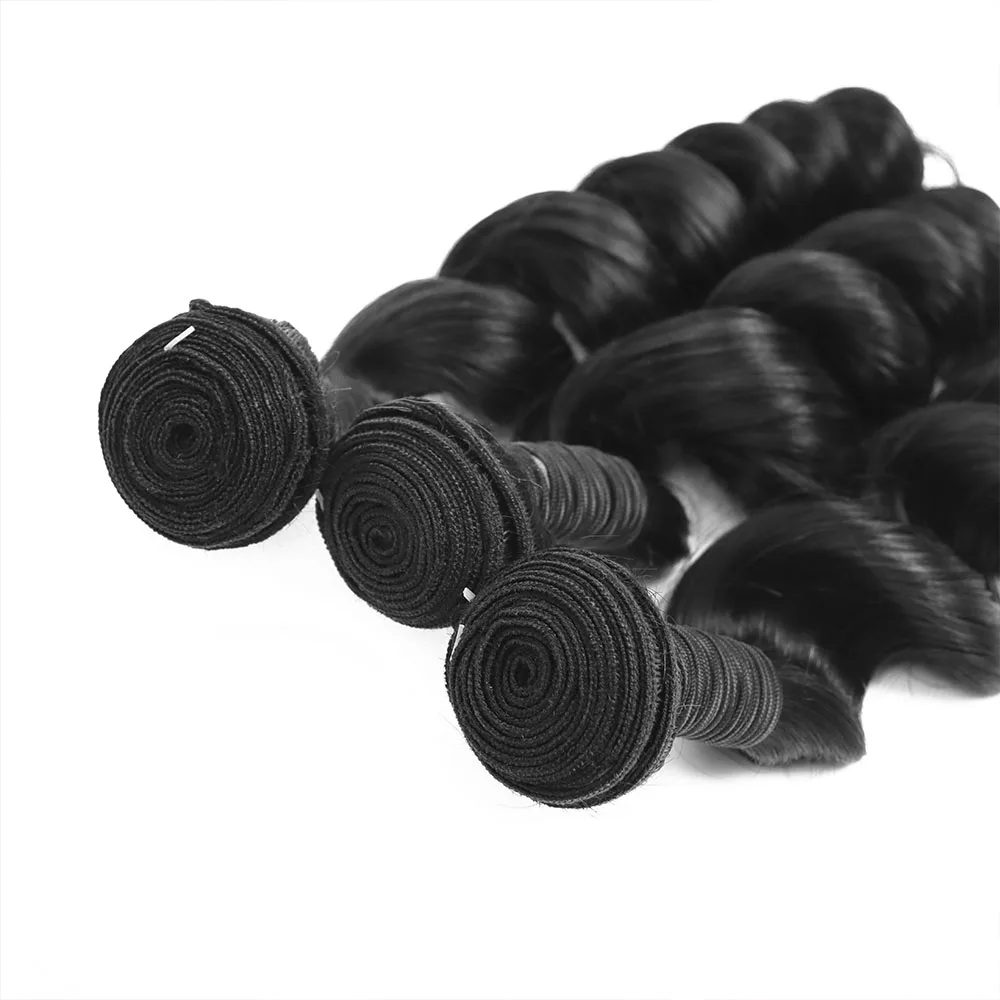 16a onda solta pacotes de cabelo humano 30 36 Polegada 3/4 pçs 100% cabelo humano brasileiro trama dupla onda profunda pacotes tecelagem extensões