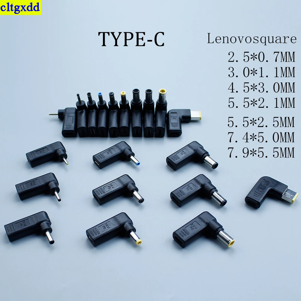 

Cltgxdd, 1 шт., адаптер питания с разъемом типа C на 2,5*0,7/3,0*1,1/4,5*3,0/5,5*2,1/5,5*2,5/7,4*5,0/7,9*5,5, разъем постоянного тока для ноутбука разъем