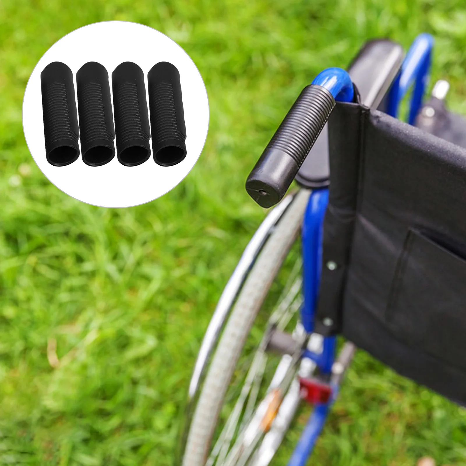 

4pcs Wheelchair Handle Grips Anti-Slip Ergonomic Wraps Replacement Trolley Cart Handle Sleeves Walker Grocery Cart Cover Grip