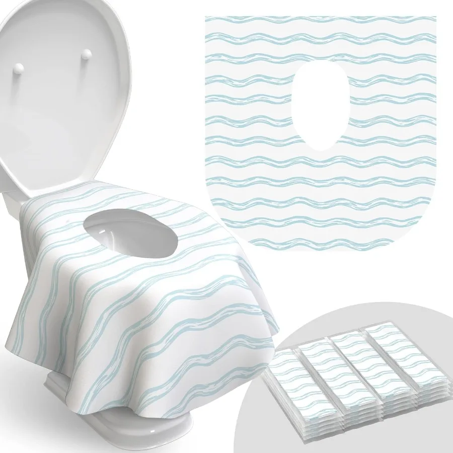 

Одноразовые чехлы на сиденья для унитаза, 20 шт., водонепроницаемый дизайн, идеально подходят для взрослых, очень большой размер, в индивидуальной упаковке для путешествий U