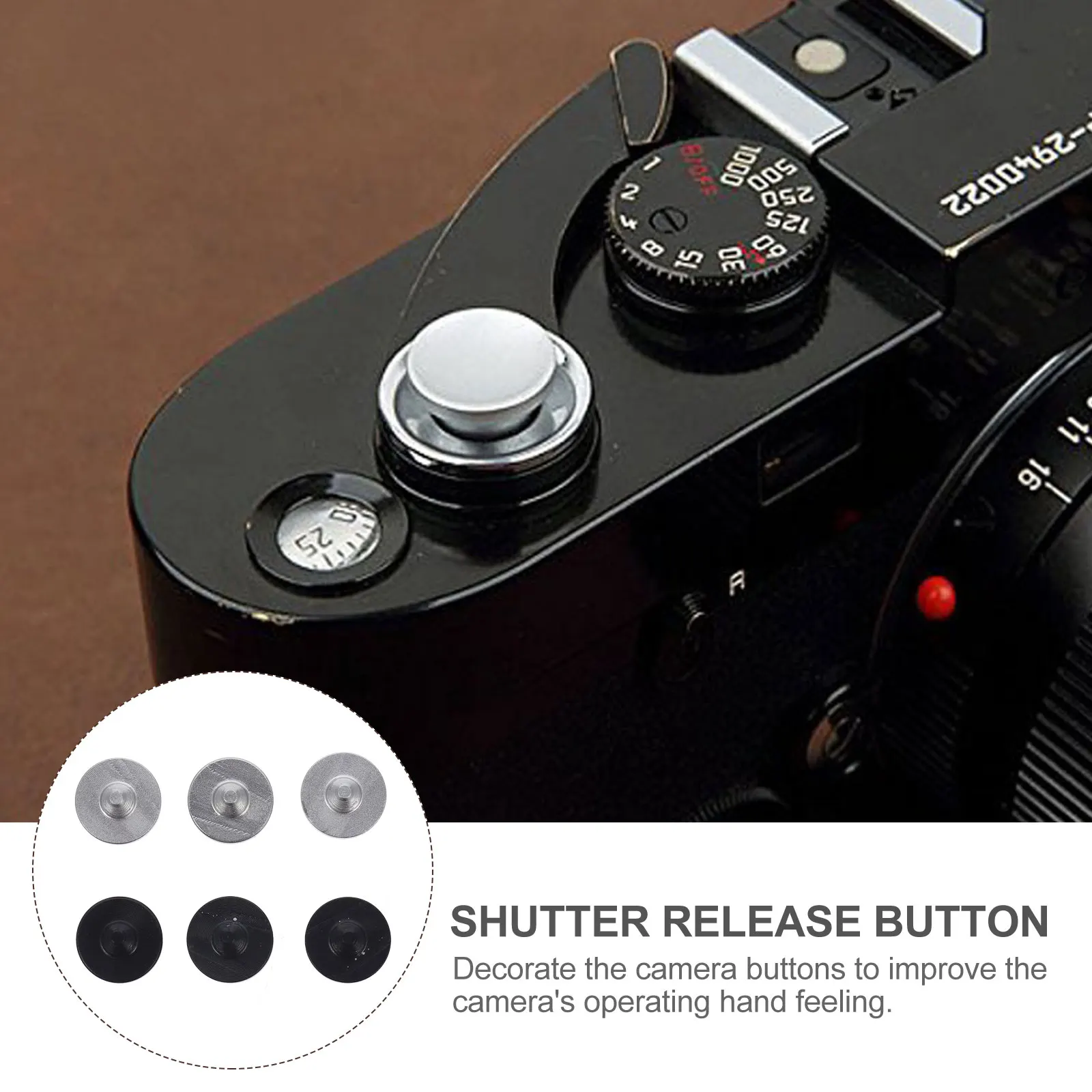 

6pcs Shutter Button Aluminum Alloy Camera Buttons Soft White Replacement Parts Camera Shutter Release Button for Cameras