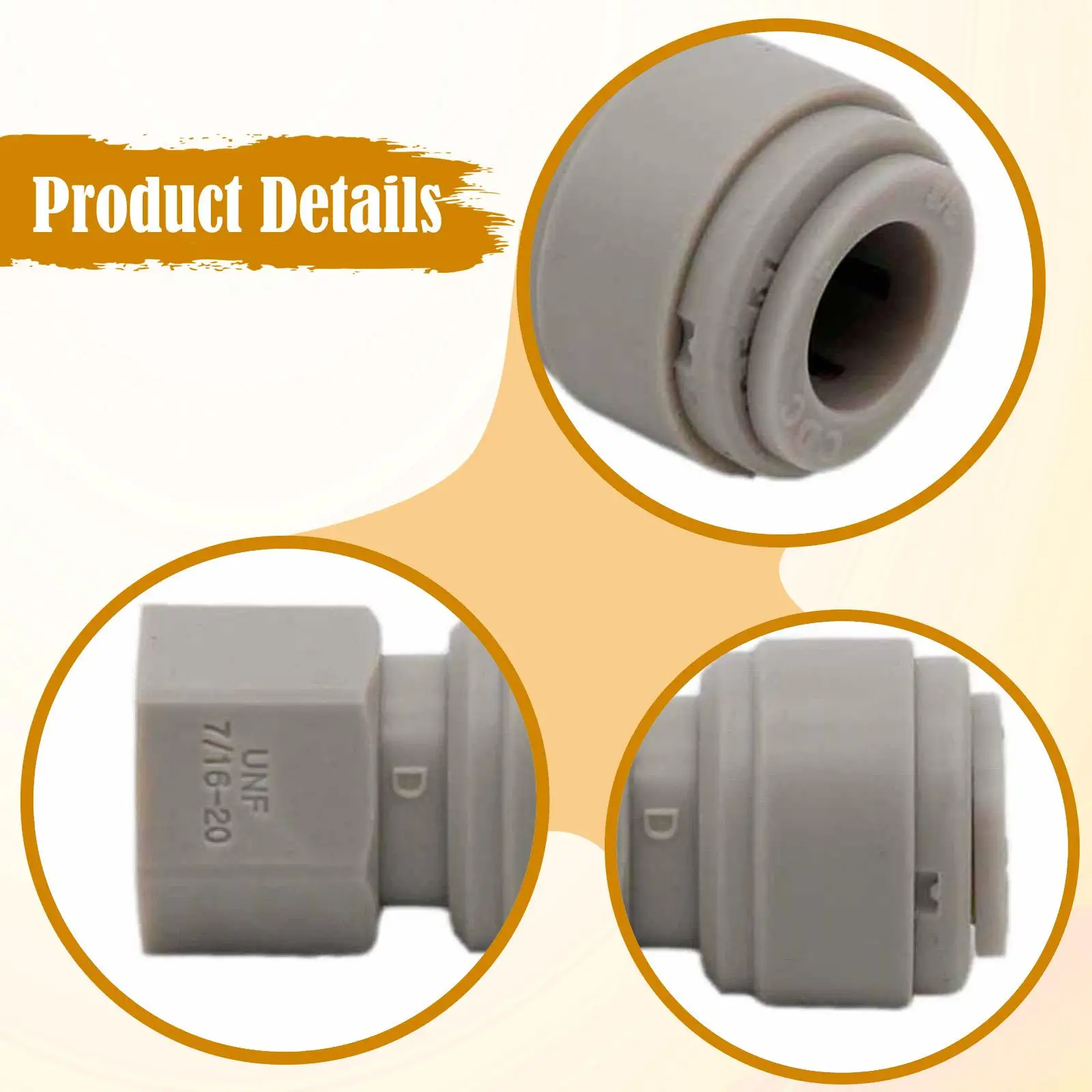 Homebrew Beer Push in Fitting, Home Brewing, Lightweight, Practical, Easy Installation, Joint Quick Connection Leakproof