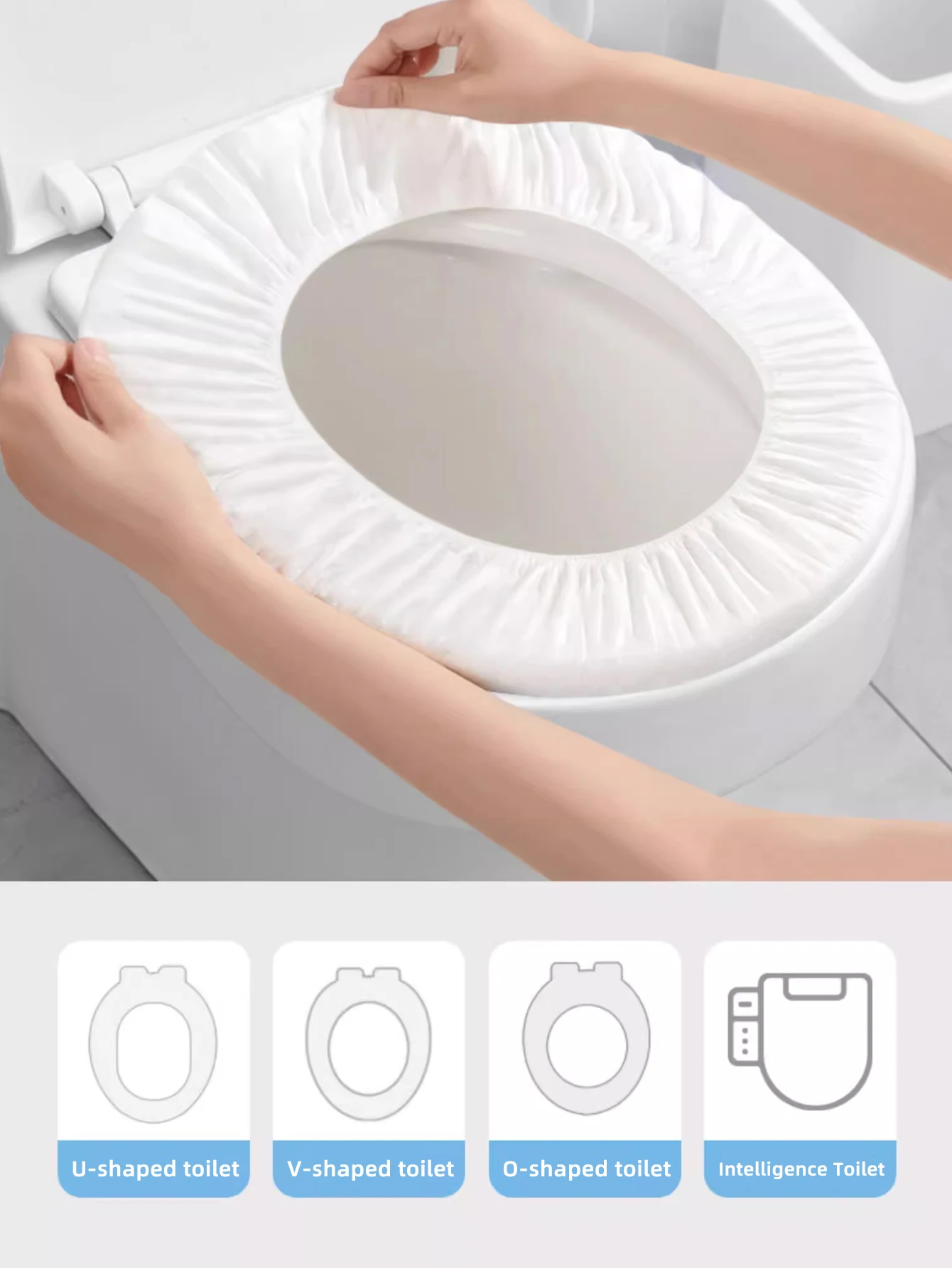 

Disposable Toilet Seat Covers Portable Waterproof Travel & Home Use, Soft for Pregnant Women