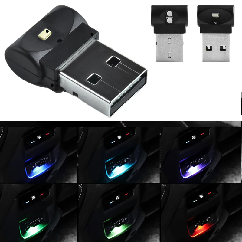 

Universal Mini USB Car LED Atmosphere Light Car Decorative Lamp Touch Color Change Light Auto Interior Decoration Accessories