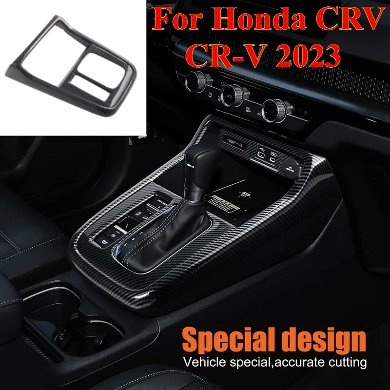 

1 шт. запасные части для Honda CRV CR-V 2023 центральная консоль, крышка переключения передач, отделка, аксессуары для интерьера, ABS, углеродное волокно