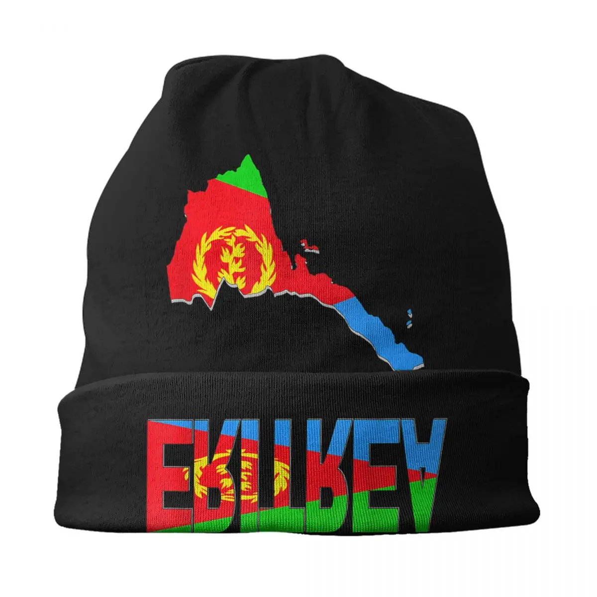 Eritrea Map Eritrean Flag Beanie Cap Unisex Winter Warm Bonnet Homme Knit Hats Hip Hop Skullies Beanies Hats For Men Women