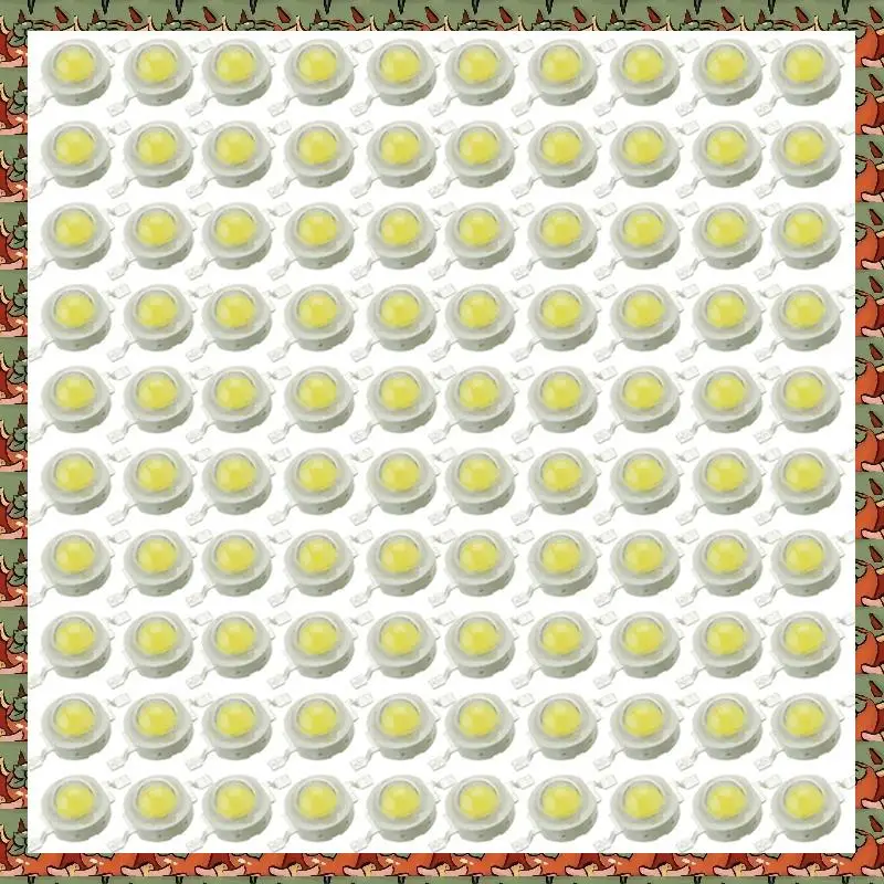 ABLQ 200Pcs LED Beads Natural White LED Light 1W High Power Lamp Chip 4000K LED Chip